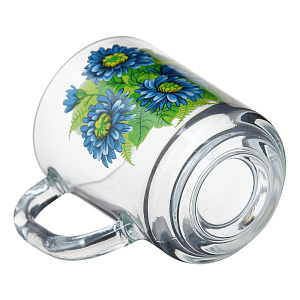 Кружка Хризантема Pub Синяя Pasabahce, 250мл 000000000001097968