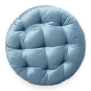 Подушка декоративная D40см DE'NASTIA бархатная универсальная голубой 60%хлопок/40%вискоза P111205 000000000001205575