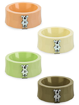 Миска для животных 17х16х7см МИШКА в ассортименте полипропилен 000000000001229125