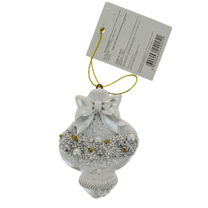 Новогоднее подвесное украшение Пряник с Бантиком из полирезины / 7х7х1,5см арт.80084 000000000001191424