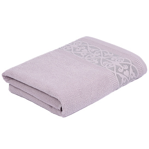 Полотенце махровое 70х130см DINA ME Вензельный бордюр сиреневое хлопок 000000000001212854