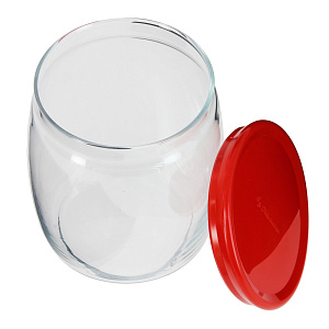 CESNI Банка для сыпучих продуктов 920мл PASABAHCE Red стекло/пластик 43004RSL 000000000001154320
