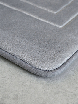 Коврик для туалета 50x60см DE'NASTIA Soft Collection мемори серый полиэстер 000000000001229942