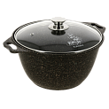 Кастрюля 4л KUKMARA Granit Ultra Original стеклянная крышка антипригарное покрытие литой алюминий 000000000001204821