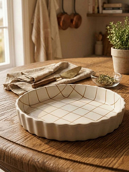 Форма для выпечки DE'NASTIA lattice 27,5x4,5см 1,7л коричневый керамика 000000000001231355