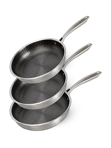 Набор сковород 3шт 24/26/28см нержавеющая сталь 000000000001229051