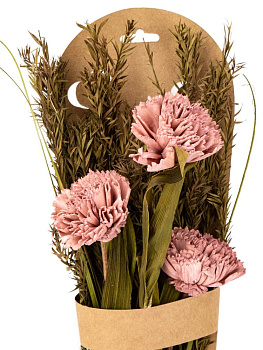 Сухоцветы 12x6x47см DE'NASTIA Цветочная композиция Розы микс цветов 000000000001228200