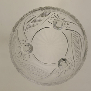 Ваза сервировочная на ножке D18 Н8,1см п/уп гранение GB1837L 000000000001153747