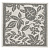 Коврик универсальный 50x60см DE'NASTIA цветы/листья серый хлопок 100% 000000000001219486