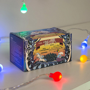 Гирлянда-Нить 5м 30LED LUAZON LIGHTING IP20 8 режимов 220В Шарики цветные прозрачная нить свечение мульти с насадками 000000000001207989