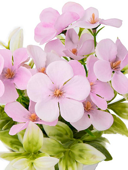 Цветок искусственный в кашпо Незабудка 16см сиреневый пластик 000000000001225659