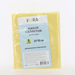 Набор салфеток 25х30см 5шт FORA вискоза 000000000001216703