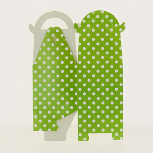 Коробка средняя 10х20см 6шт зеленый горошек R010048 000000000001174068