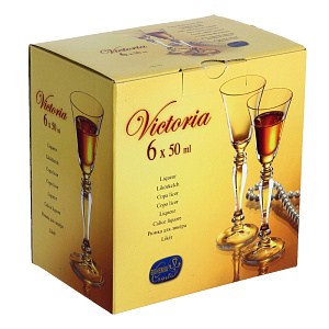 Набор рюмок Виктория Bohemia, 50мл, 6 шт. 000000000001003388