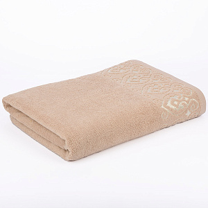 Полотенце махровое 70х130см LUCKY Итальянский бордюр капучино хлопок 100% 000000000001212846