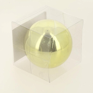 Декоративное украшение Шар 8см MANDARIN золотой пластик 000000000001209393