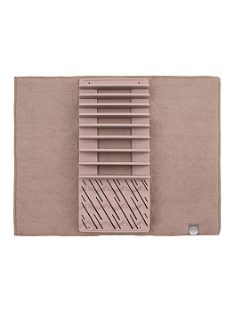 Набор для сушки посуды DE'NASTIA (сушилка+коврик) средний светло-коричневый пластик/полиэстер 000000000001198908