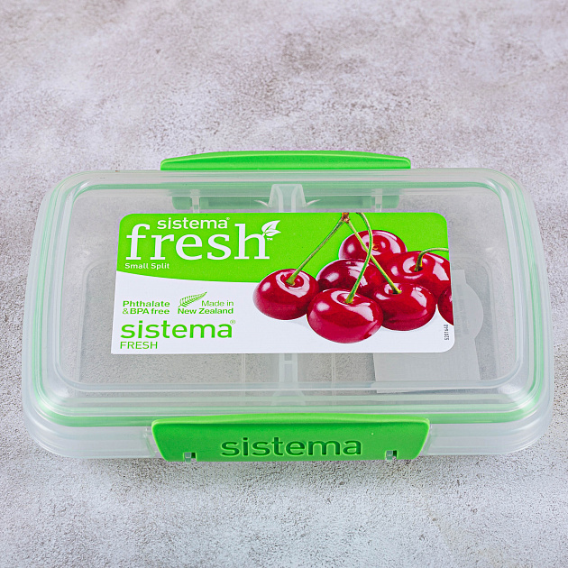 Контейнер для продуктов 350мл SISTEMA Fresh двойной прямоугольный пластик 000000000001197082