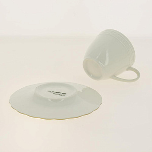 BASAK Чайная пара, чашка 200мл  Отводка золото, костяной фарфор BNBSK02CT520 000000000001189458