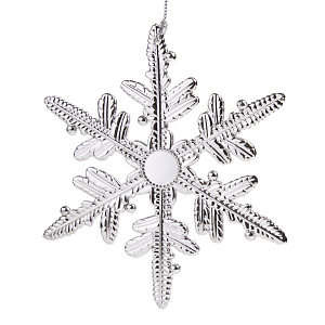 Декоративное украшение 13,5х13,5х0,2см ФЕНИКС-ПРЕЗЕНТ Пушинка серебро полиэтилен 000000000001179728