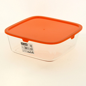 BASICS Контейнер квадр.1,25л оранж крышк N3874 000000000001186971
