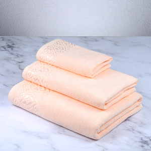 Полотенце махровое 70х130см DINA ME Итальянский бордюр персиковое плотность 480гр/м 100%хлопок 000000000001210318