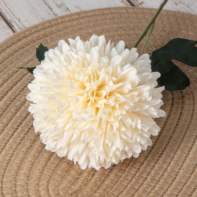 Цветок искусственный Одуванчик 56,5см белый 000000000001218383