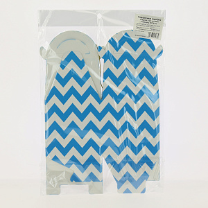 Коробка средняя 10х20см 6шт голубая полоска R010047 000000000001174067