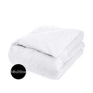 Пододеяльник 145х210см DE'NASTIA JQ меандр белый сатин хлопок-100% 000000000001215618