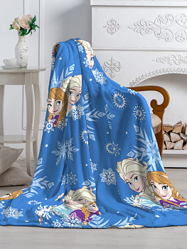 Плед 130х170см ПАВЛИНКА Дисней Анна и Эльза плотность 190гр полиэстер 000000000001183645