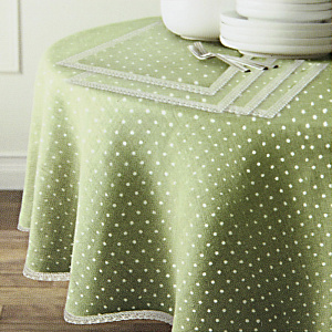 Комплект "Прованс" скатерть D150см + 4 салфетки 43*43см 100% ПЭ в горохE020117 000000000001177449