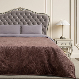 Покрывало Этель "Ренессанс" Шоколадный пудинг 240х210±5см, пл.300г/м2, бархат, 100% полиэстер 4301629 000000000001200120