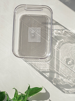 Ящик для хранения 20х14х7,5см универсальный с крышкой ПЭТ 000000000001210797