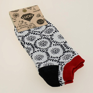 Носки женские р.36-39/23-25 LUCKY укороченные синий полоска 000000000001184373