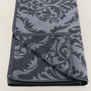 Махровое полотенце Изабелла 70*140 серое, Россия, 100% хлопок. Полотенца пестротканые, жаккардовые, 420 гр/кв.м 107990 000000000001196794