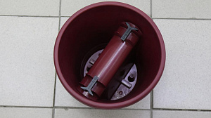 Кашпо на перила D30см H24см 6,5л Вишнёвый пластик 000000000001194507