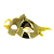 Маскарадная маска Золотая из пластика (полипропилен) с лентой для крепления на голове / 16х10х6,5см арт.80597 000000000001191307