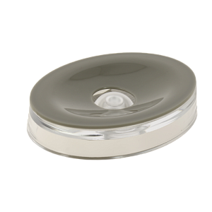 Мыльница DE'NASTIA овал двойной бежевая пластик 000000000001200436