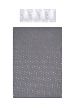 Шторка для ванной 200х180см DE'NASTIA Diamond тёмно-серая 100% полиэстер 000000000001213240