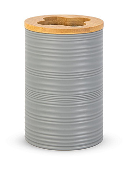 Держатель для зубных щеток 11х7,2см серый полипропилен/бамбук 000000000001226612