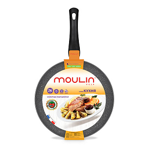 Сковорода 26см MOULIN VILLA Кухня глубокая антипригарная индукция алюминий 000000000001125983