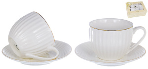 Набор чайный 4шт 2чашки  фарфор 220мл/2блюдца подарочная упаковка Грация  Balsford 101-01017 000000000001197901