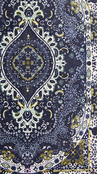 Коврик придверный 40x60см LUCKY Мол 2 синий/бежевый полиэстер 000000000001203626