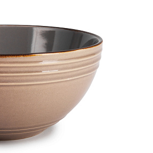 Салатник 16,5см Полосы бежевый глазурованная керамика 000000000001217602