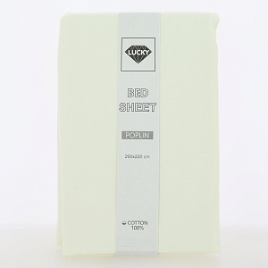 Простыня 200х220см LUCKY молочный хлопок 000000000001213686