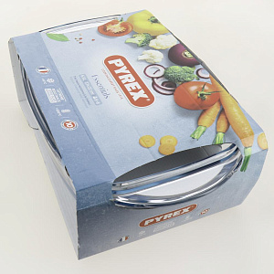 Утятница 4,3л + крышка 2,2л PYREX прямоугольная стекло 000000000001111881