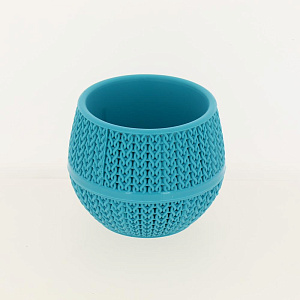 Кашпо 130мл SUN PLASTIK вязание пластик 000000000001188644