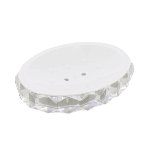 Мыльница DE'NASTIA граненая серая пластик 000000000001207112