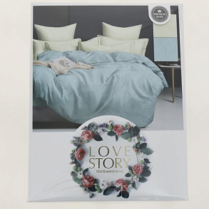 Комплект постельного белья 2-спальный Love Story наволочки 2шт 70х70см простынь 180х215см пододеяльник 215х175см 100% полиэстер микс/2сп 000000000001205991