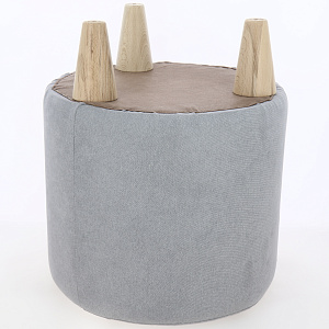 Пуф круглый на ножках Манхэттен Savana plus ash 000000000001214177